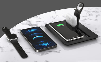 15w Fast Charging Magnet 4 in 1 Quick Wireless Charging Station.